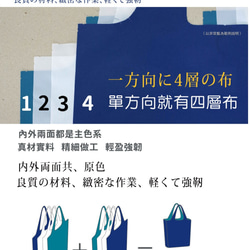 寶特瓶回收再製環保防潑水布 肩背手提兩用 可翻面換色 seisei雙色托特包(有點紫) 第8張的照片