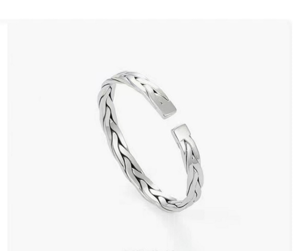 纯银S999手环/情侣/男女适用/Sterling Silver Bracelet/開口復古手環 第6張的照片