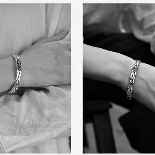 スターリングシルバーS999ブレスレット/カップル/男性用と女性用