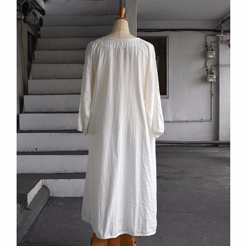 HAU クラスカ　ラップワンピース　quilt リネン　100% カシュクール 受注制作】 ヨーロッパリネン100% ピンタックカシュクール