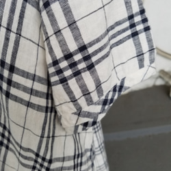 リネン100%チェックワンピース【即発送可能❗】 6枚目の画像