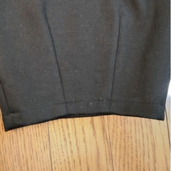 　暖かい厚手カシミヤウールのコクーンパンツ　黒 6枚目の画像