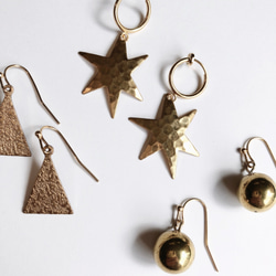 Brass charm piece/earrings  B-080 1枚目の画像