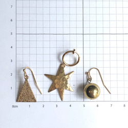 Brass charm piece/earrings  B-080 7枚目の画像