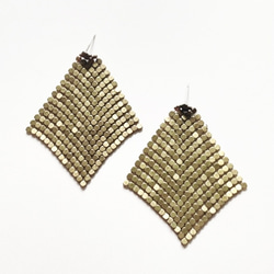 Metal mesh earring B-090 3枚目の画像
