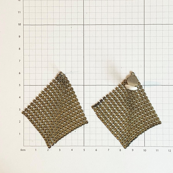 Metal mesh earring B-090 5枚目の画像