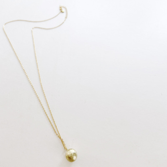 Satin ball necklace-LONG NC-040 1枚目の画像
