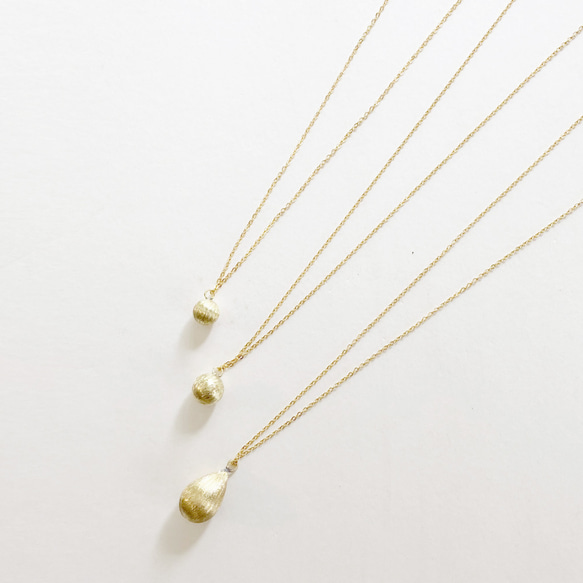 Satin ball necklace-LONG NC-040 7枚目の画像