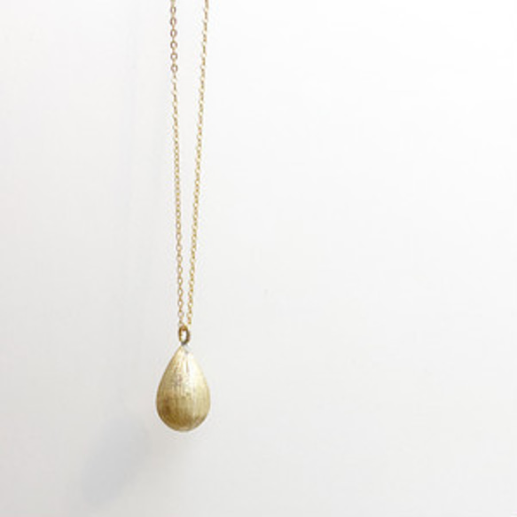 Satin teardrop necklace-LONG NC-041 2枚目の画像