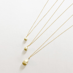 Satin teardrop necklace-LONG NC-041 5枚目の画像