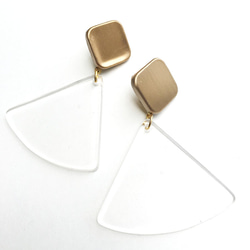 Clear Lucite Fan earrings* 3枚目の画像