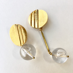 One of a kind earring - Clear bubbles No.705 2枚目の画像