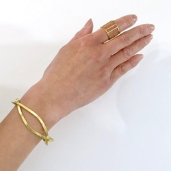 Waving cross bangle No.804 6枚目の画像