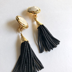 creamtop tassel earrings* 4枚目の画像