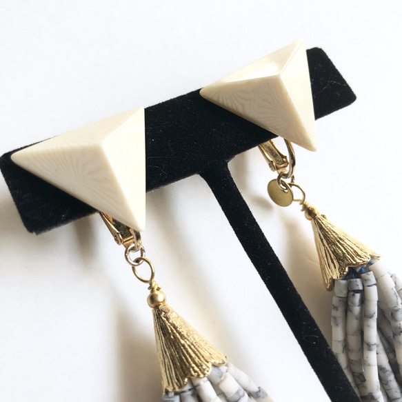 Ivory tassel earring* 4枚目の画像