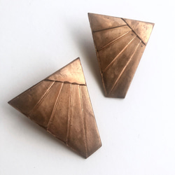 Raw Brass wing earrings No.403 1枚目の画像