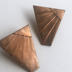 Raw Brass wing earrings No.403 2枚目の画像