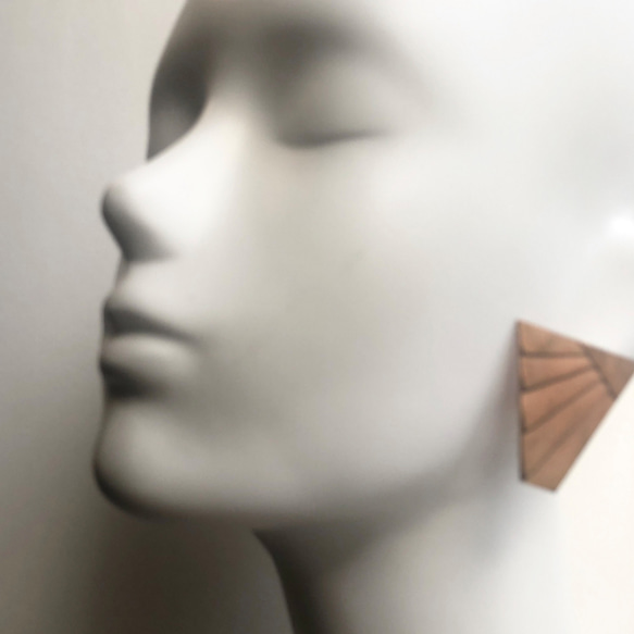 Raw Brass wing earrings No.403 3枚目の画像