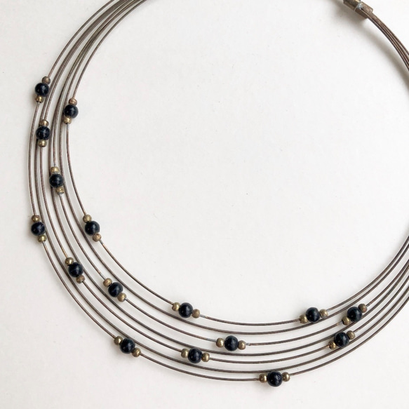 Wire choker necklace NV06 1枚目の画像