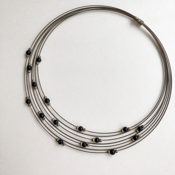 Wire choker necklace NV06 2枚目の画像