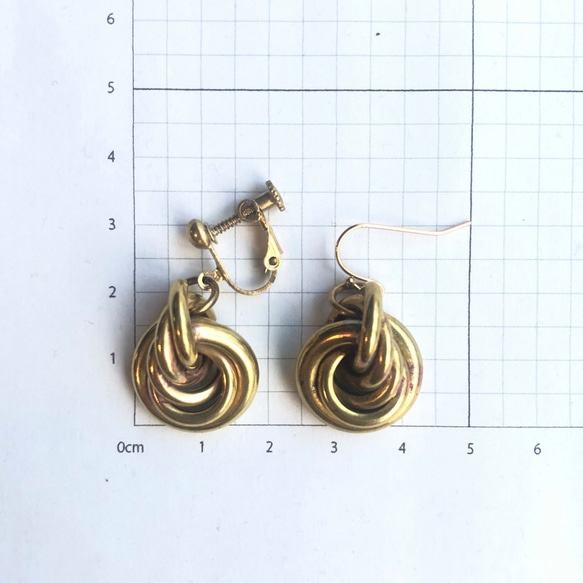 Knot earrings S B-005 3枚目の画像