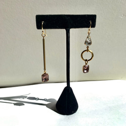 Antique glass drop earrings G-010 6枚目の画像