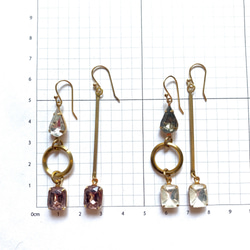 Antique glass drop earrings G-010 7枚目の画像