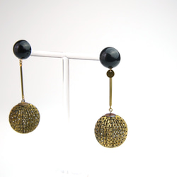 Mesh ball earring L-049 4枚目の画像