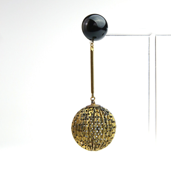 Mesh ball earring L-049 5枚目の画像