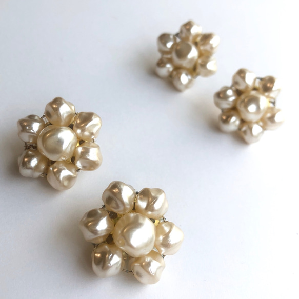 Baroque pearl earrings L-059 3枚目の画像