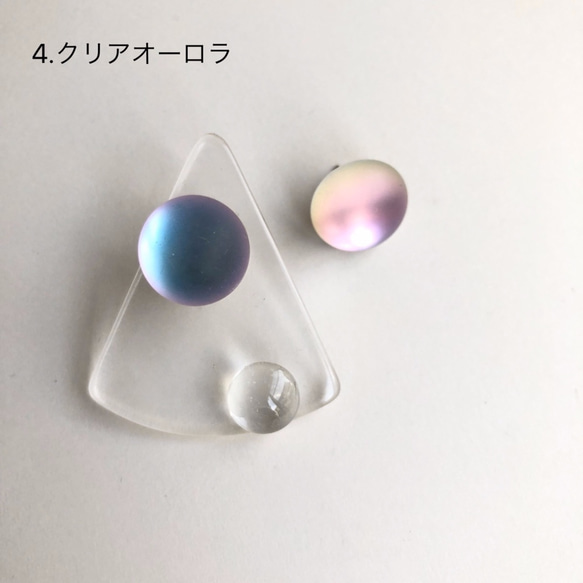 Clear triangle Lucite earrings L-060 6枚目の画像