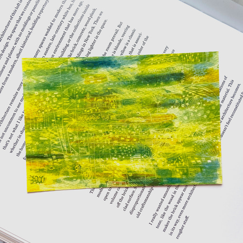#76 抽象画 原画 はがき 899a711cfae6cec8ea3d3ec40bb8b7