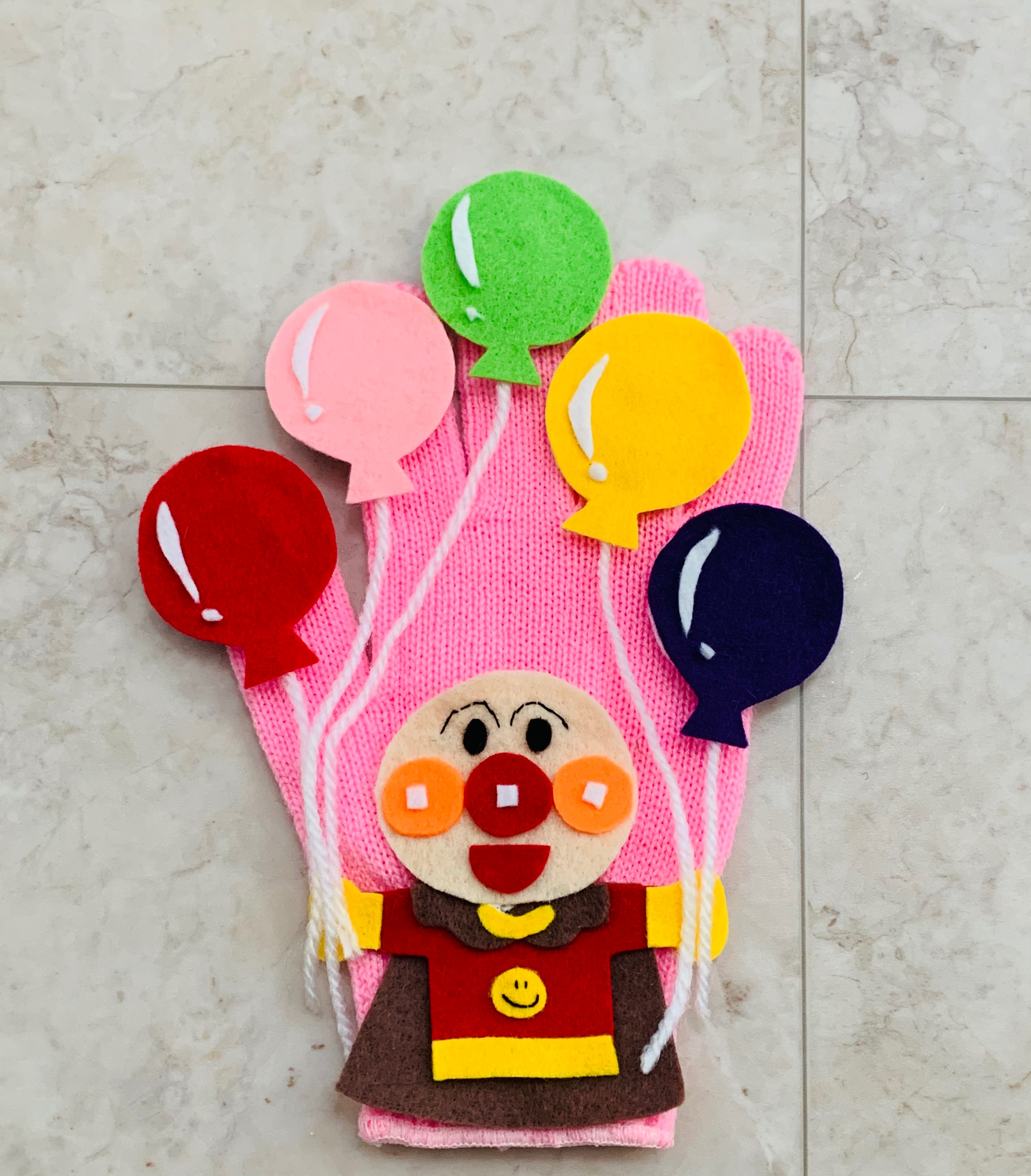 高価値セリー 手袋シアター☆アンパンマン☆ふうせんのうた☆ その他素材 M 日用品