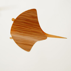 親子マンタのモビール　海　木製　Parent-child manta ray mobile 2枚目の画像