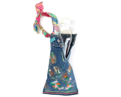 【Maria様】デニムリメイク・ペットボトルホルダー Maria様】デニムリメイク・ペットボトルホルダー