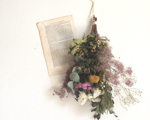 スモークツリーのもさもさブーケ a（スワッグ） ドライフラワー