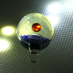 宇宙ガラス ネックレス ハンドメイド アクセ とんぼ玉 銀河 ガラス細工 6枚目の画像
