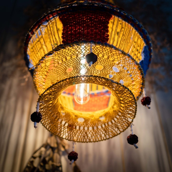 インドのウール織物の装飾品/シャンデリア-モーニングライト 5枚目の画像