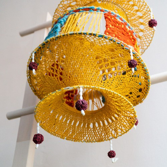 印度羊毛編織掛飾 / 吊燈－ 純真 第2張的照片