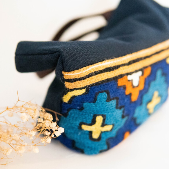 カシミアウール手織りの小さなバッグ-赤ちゃんの息吹 5枚目の画像