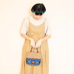 カシミアウール手織りスモールバッグ-サブマリンガーデン 3枚目の画像