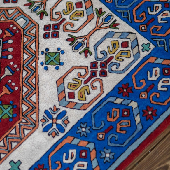 喀什米爾 羊毛手工編織 圖騰地毯 大款 － 天方夜譚 第3張的照片