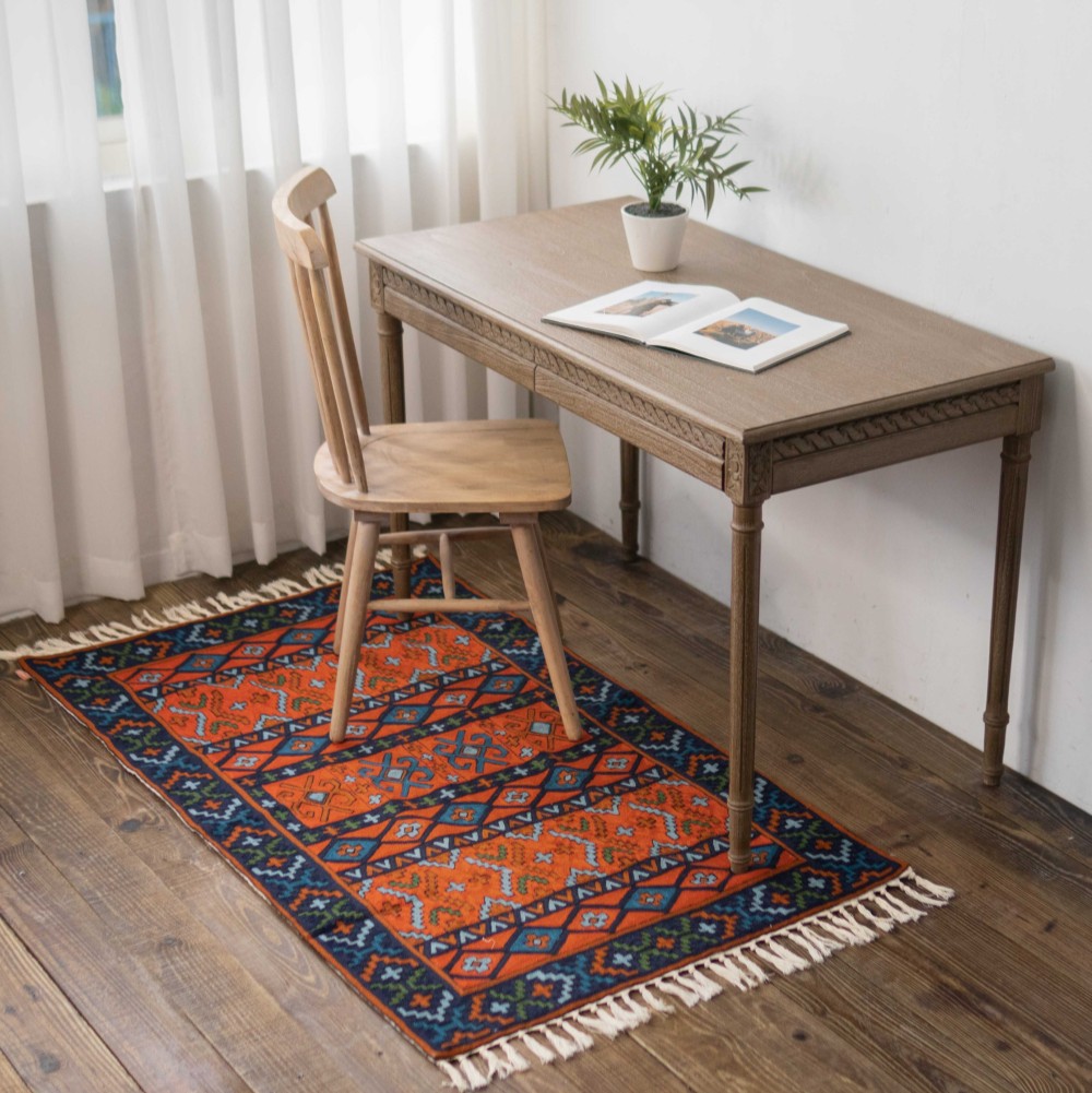 カシミアウール手織りトーテムラグラージスタイル-星と月