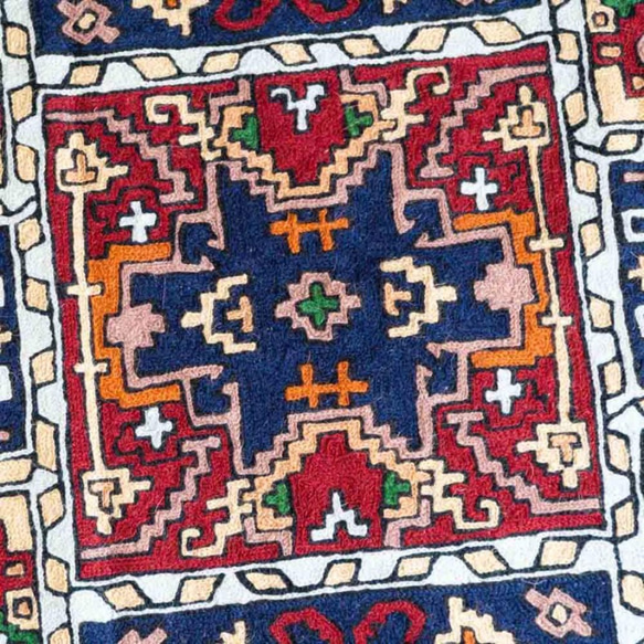 喀什米爾 羊毛手工編織 圖騰地毯 小款 － 迷宮黃 第2張的照片