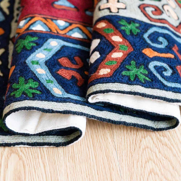 喀什米爾羊毛手工編織圖騰地毯 60x90cm － 天方夜譚 第5張的照片
