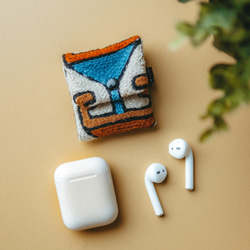 AirPods 刺繡耳機收納袋－棉花糖 第1張的照片