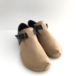 ROUND belt shoes #natural leather #東レmicro-fiber #受注製作 5枚目の画像