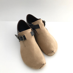 ROUND belt shoes #natural leather #東レmicro-fiber #受注製作 6枚目の画像