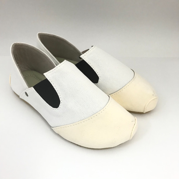 ROUND slip-on sneakers ＃倉敷帆布 #受注製作 ＃天然素材 2枚目の画像