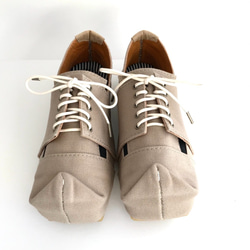 【summer sale‼】Mサイズ（23～24㎝）SQUARE lace-shoes #倉敷帆布 5枚目の画像